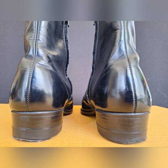 Iron Age Woman Steel Toe Size 7  Classic Black Leather Side Zip Work Boots - Picture 6 of 15